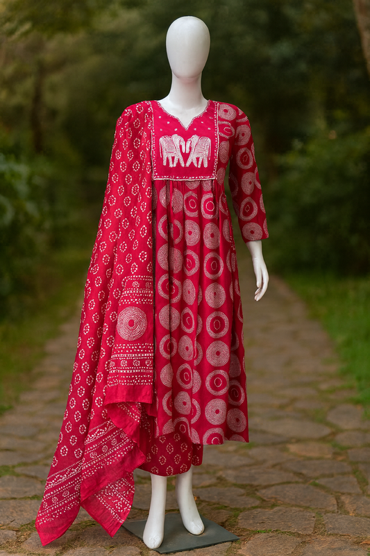 Maternity Kurta Dress with Dupatta