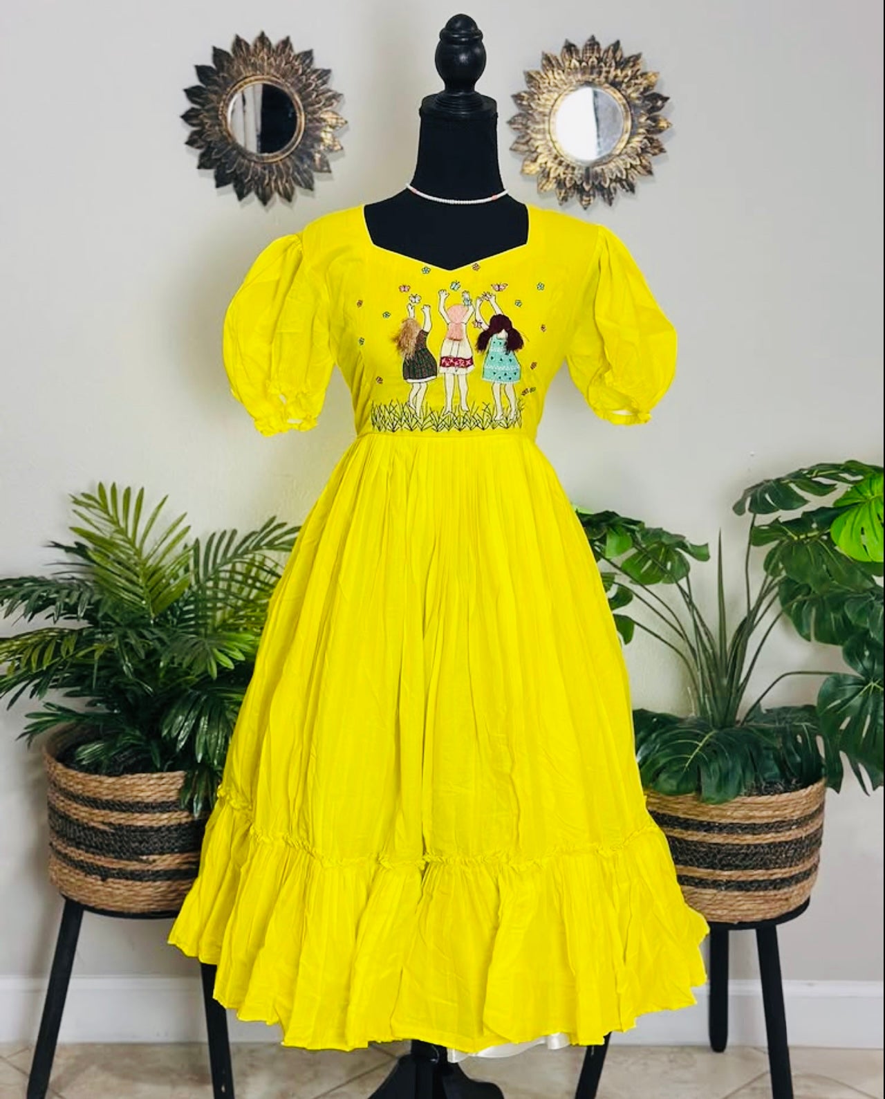 Designer embroidery dress