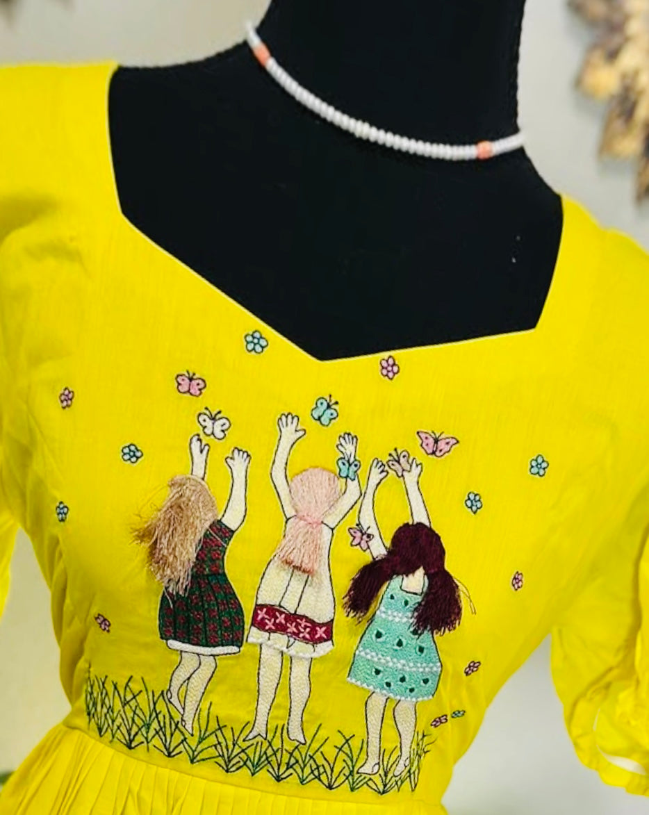 Designer embroidery dress