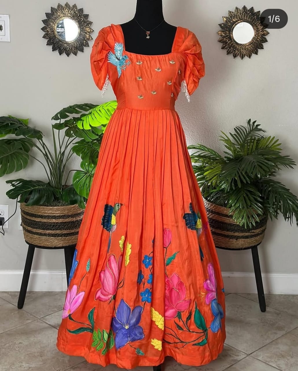 Hand painted long frock
