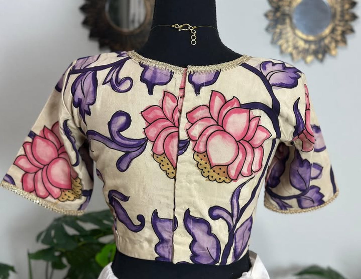 Hand painted customised saree