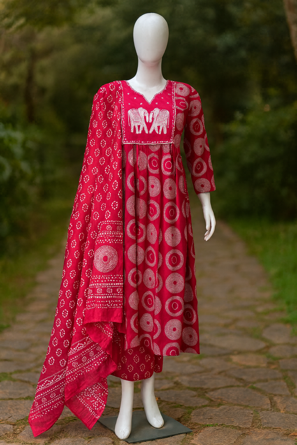 Maternity Kurta Dress with Dupatta